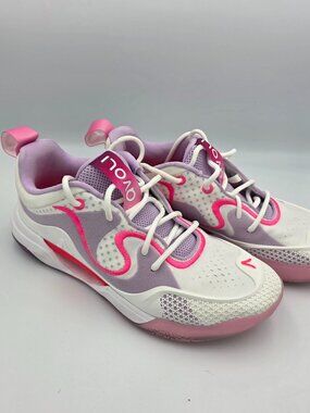 Avoli Womens Size 8.5 Volleyball Shoe Low Top White & Purple & Pink